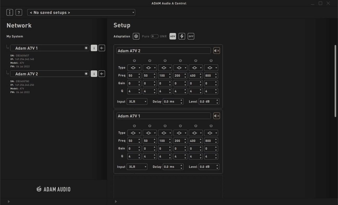A Control Bedienoberfl&auml;che.