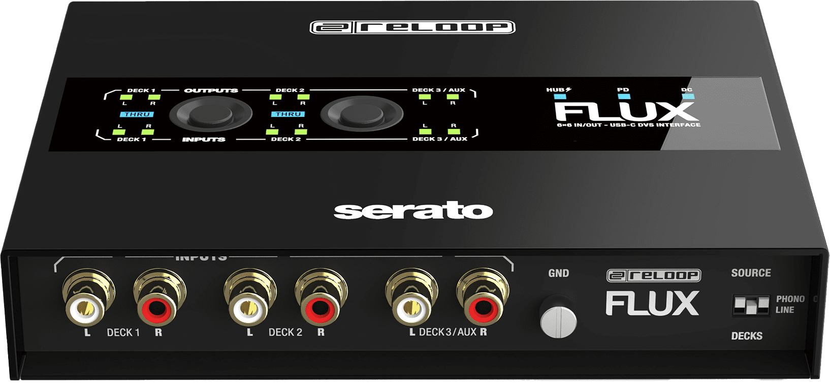 Reloop Flux Vorderansicht.