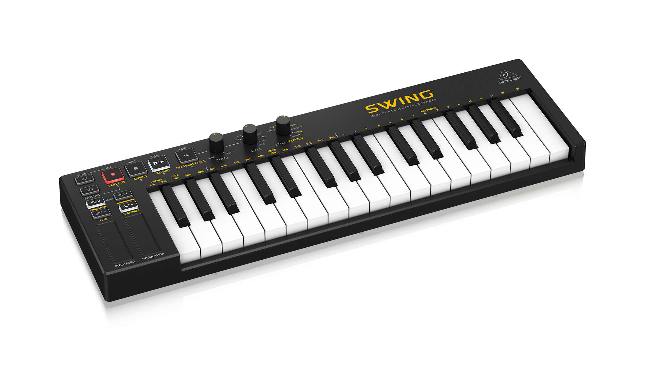 Test: Behringer Swing/MIDI-Keyboard mit Sequencer und CV