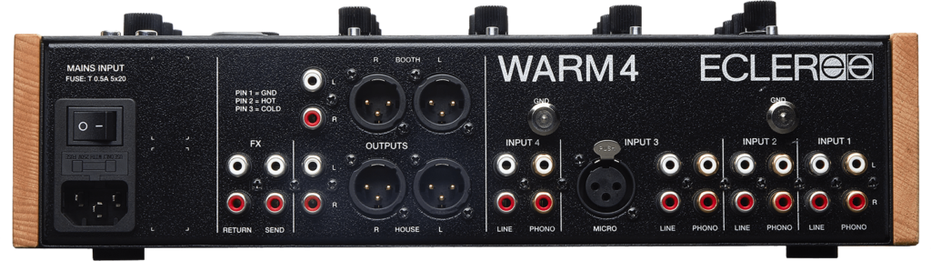 Ecler WARM4 Anschl&uuml;sse.