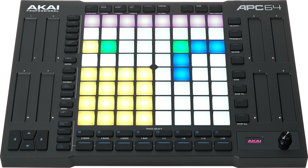 AKAI APC64 Schr&auml;gsicht.