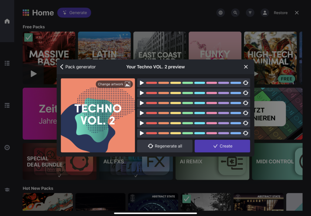 Mixvibes Remixlive 8 - Sample Pack Generator.