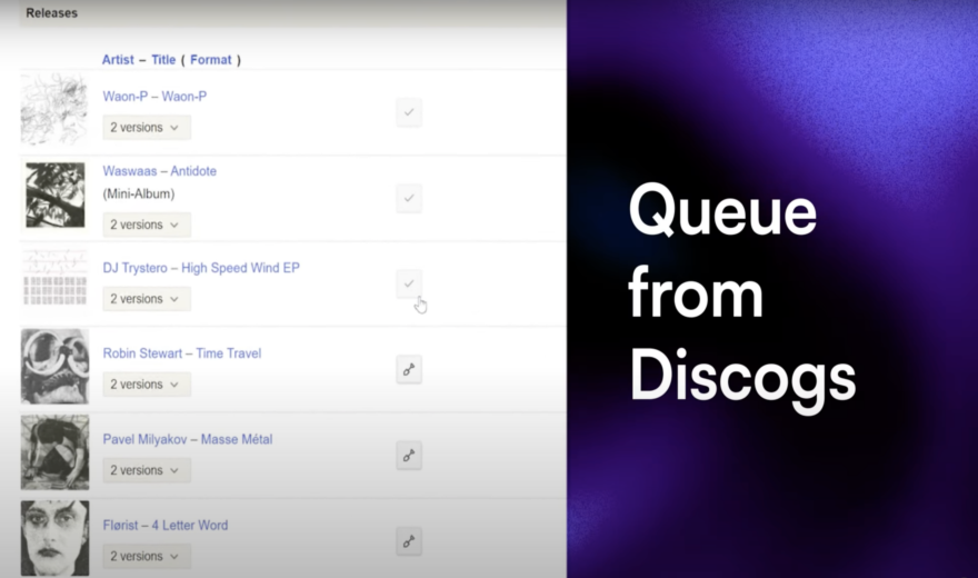 Discogs: Shovel ermöglicht das Erstellen von Playlisten und Warteschlangen  