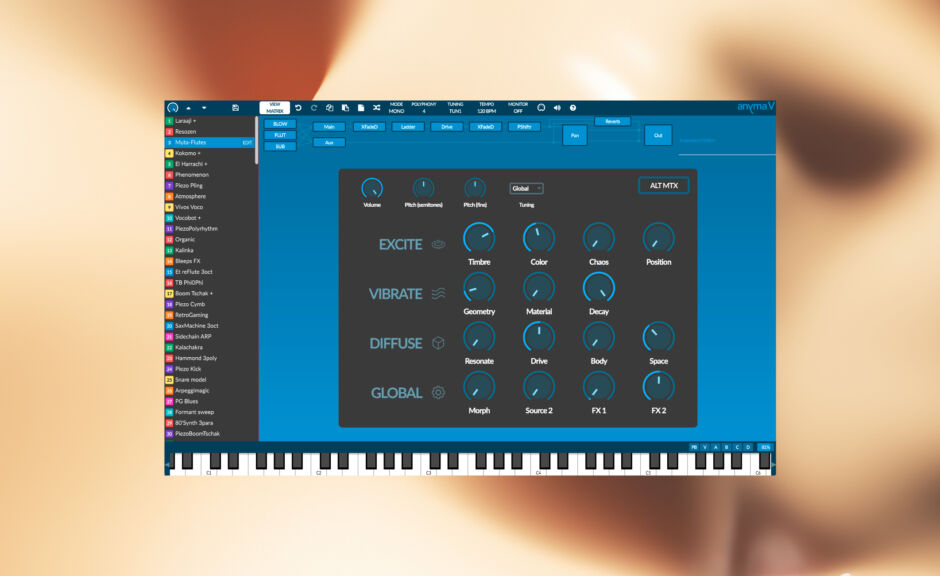 Aodyo Instruments Anyma V: Plugin/Standalone-Version des Anyma Phi