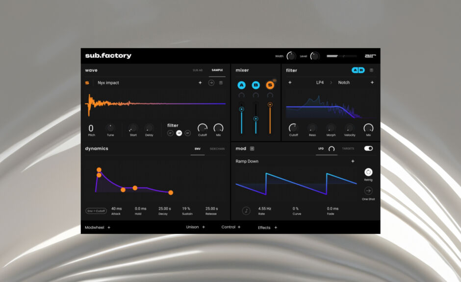 AIR Music Tech Sub Factory: VST- und MPC-Plugin für fette Bässe
