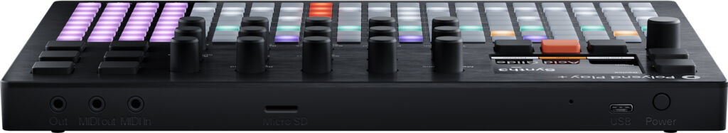 Polyend Play+ Anschl&uuml;sse.