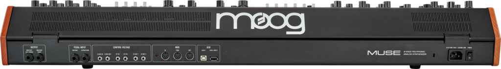 Anschl&uuml;sse des Moog Muse.