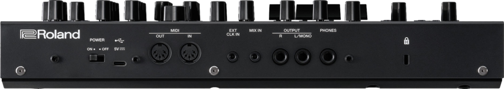 Roland SH-4D Anschl&uuml;sse.