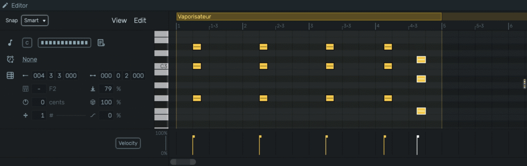 Der Note-Editor in openDAW.