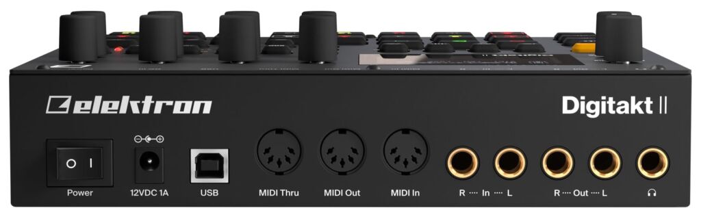 Die Anschl&uuml;sse des Elektron Digitakt II.