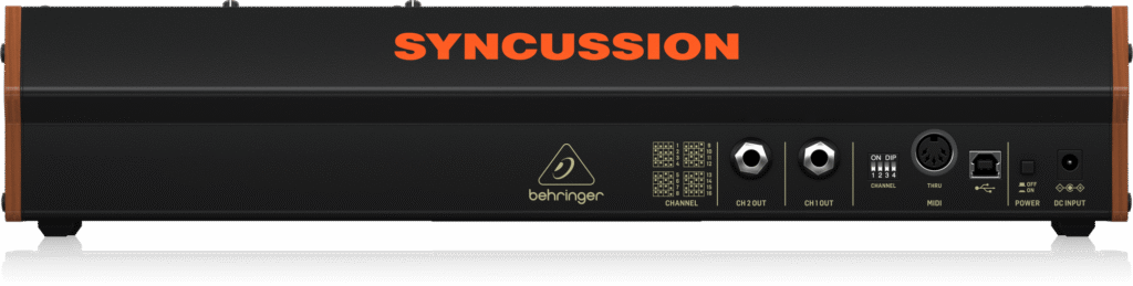 Die Anschl&uuml;sse des Behringer Syncussion.
