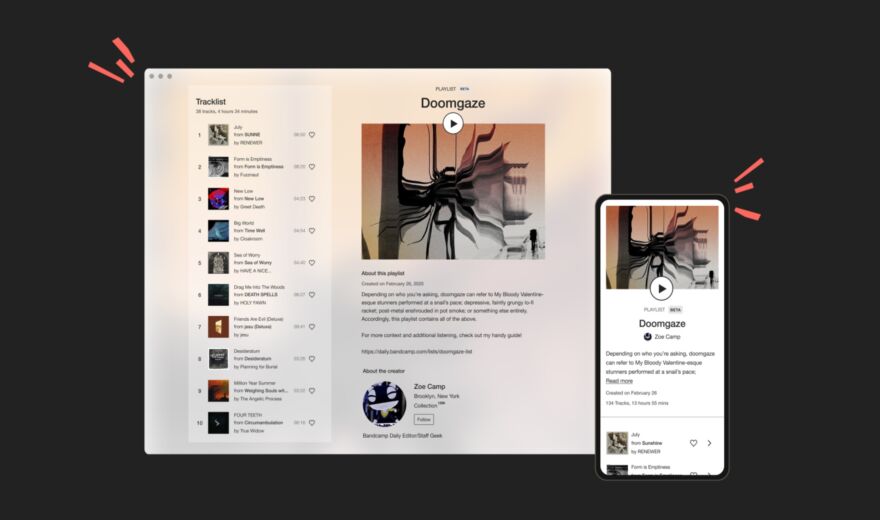 Bandcamp führt Playlists in der Beta-Version ein