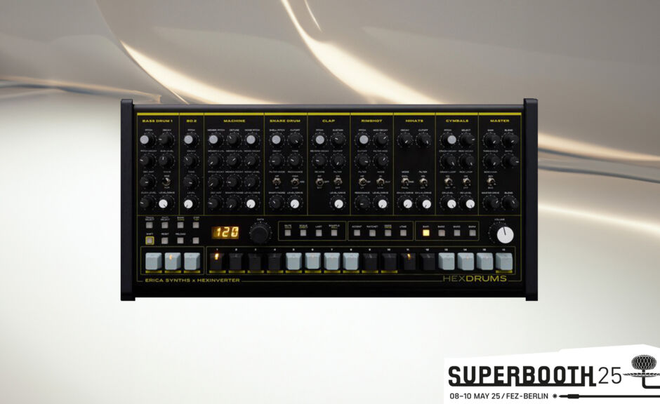 Superbooth 25: Erica Synths HexDrums - Hexinverter Module in einer Drummachine