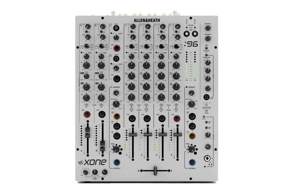 Man sieht den Allen & Heath Xone:96 von oben.
