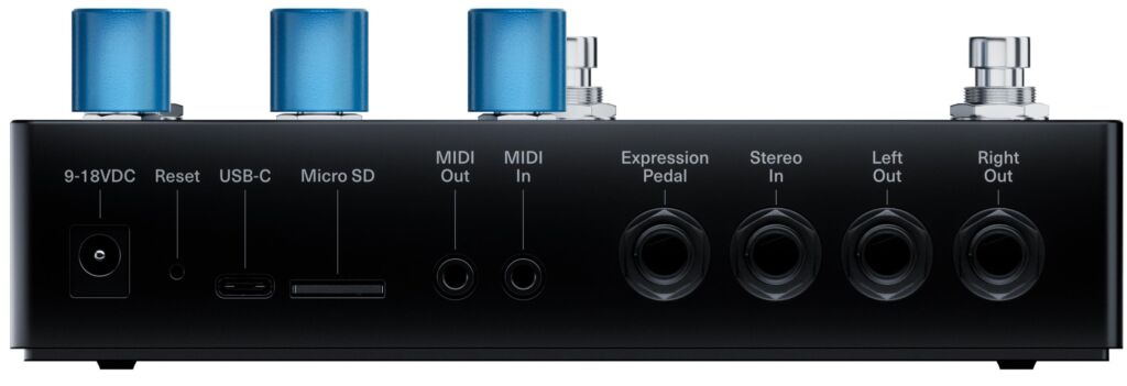 Die R&uuml;ckseite mit den Anschl&uuml;ssen des Polyend Step