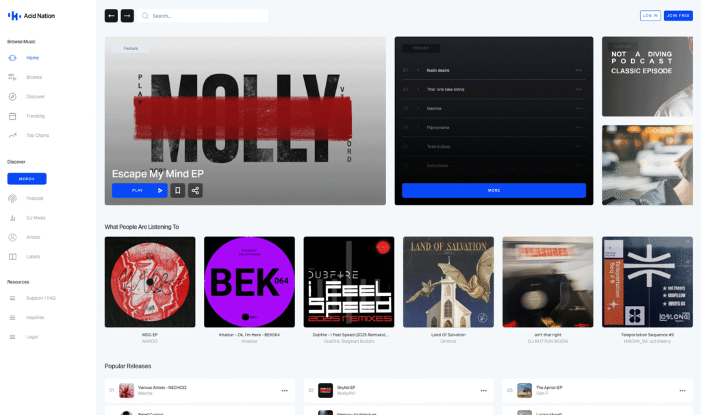 Bandcamp Alternative: Ac55id Nation