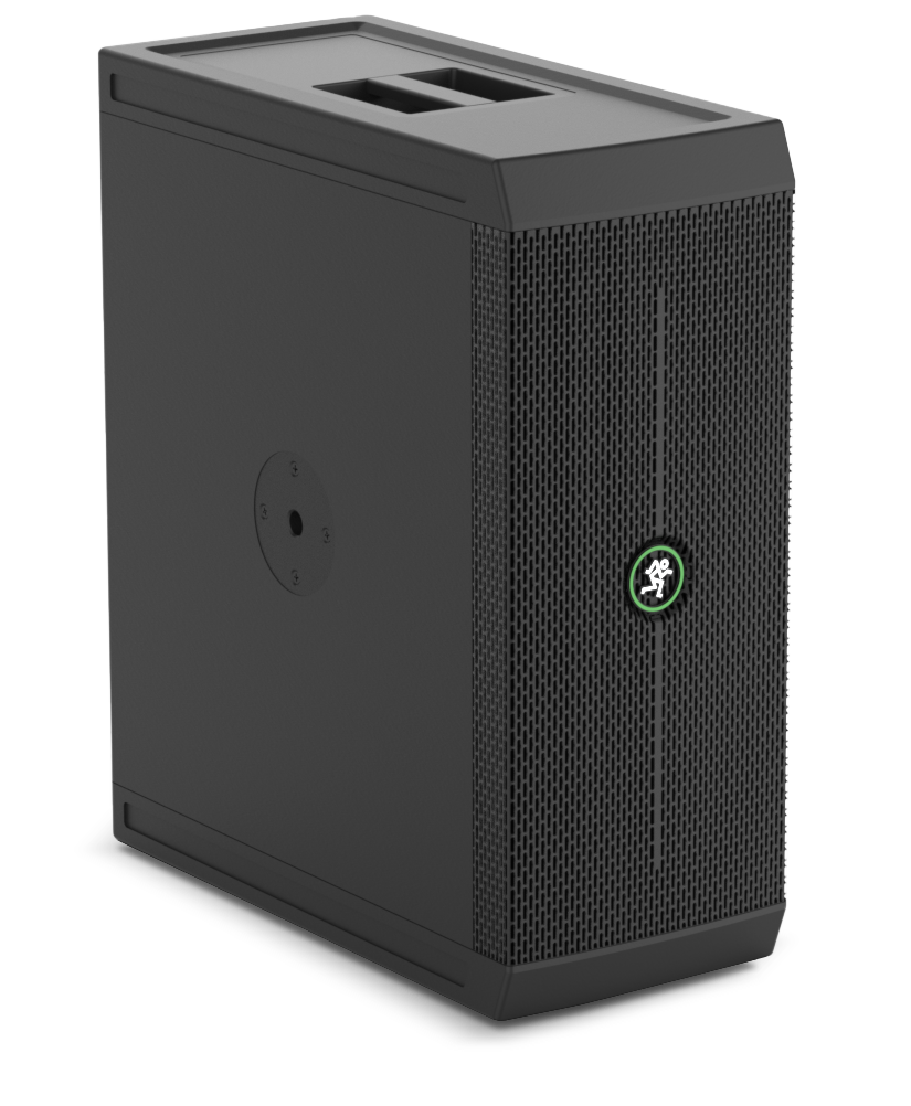 Die Box ist kein Leichtgewicht, bietet aber einen Transportgriff.

Mackie ThumpSub GO - Stehend