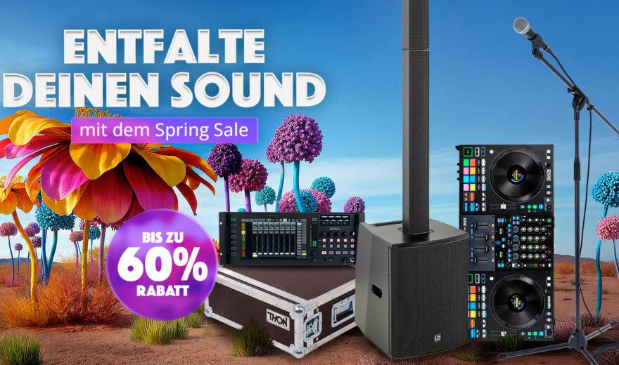 Thomann Spring Sale 2026 Live- und DJ-Deals: Mixer, Speaker, Mics und mehr