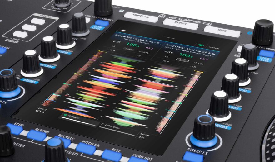 Engine DJ 5.0: Stems-Rendering direkt auf der Rane-Hardware, RGB-Waveforms für alle