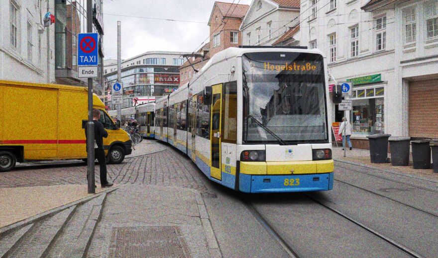 Kreativer Protest gegen Clubsterben? Schweriner Grünen-Politiker demonstriert in der Techno-Straßenbahn