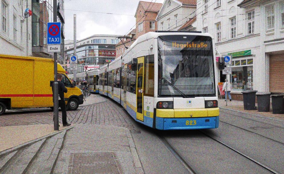 Kreativer Protest gegen Clubsterben? Schweriner Grünen-Politiker demonstriert in der Techno-Straßenbahn