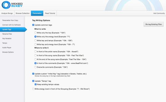 Mixed in Key 6.1 - Anpassungen