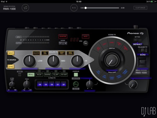 Pioneer RMX-1000 for iPad