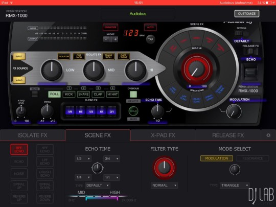 Die App RMX-1000 l&auml;sst sich bei Bedarf anpassen
