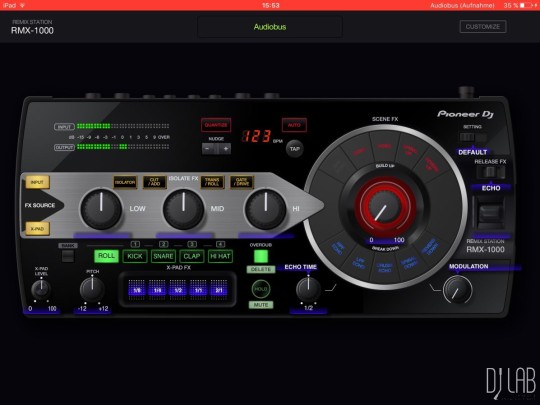 Im Bereich X-Pad lassen sich Samples triggern.