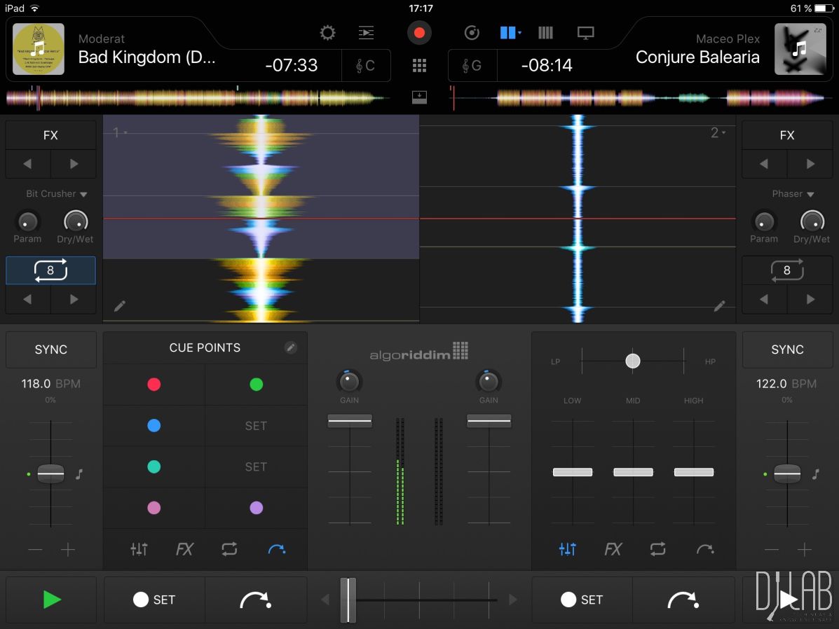 Hotcue-Punkte und Effekte